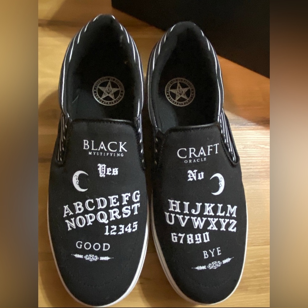 Blackcraft Cult white Ouija sip on sneakers M9W11